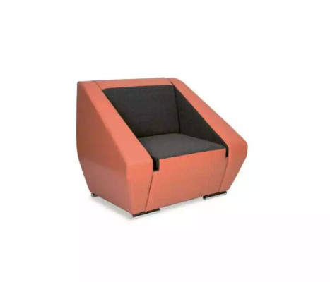 Orange Luxury Armchair Study room Upholstered furniture Designer Office armchair