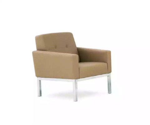 Armchair Office furniture Study room Beige Seat Wood Furniture Upholstered armchair