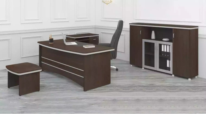 Modern Office Set Desk Wardrobe Side tables Complete 4 pieces