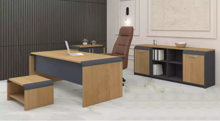 Large Study room Set Desk Chest of drawers Coffee table Complete it