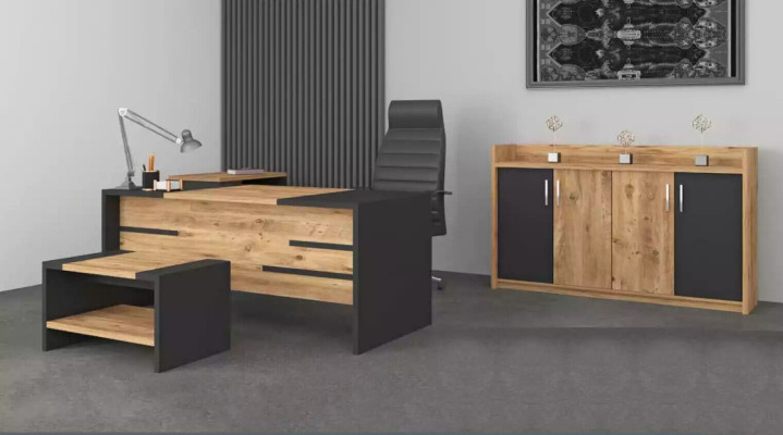 Office furniture set office suite desk wardrobe style modern new 4 pieces.
