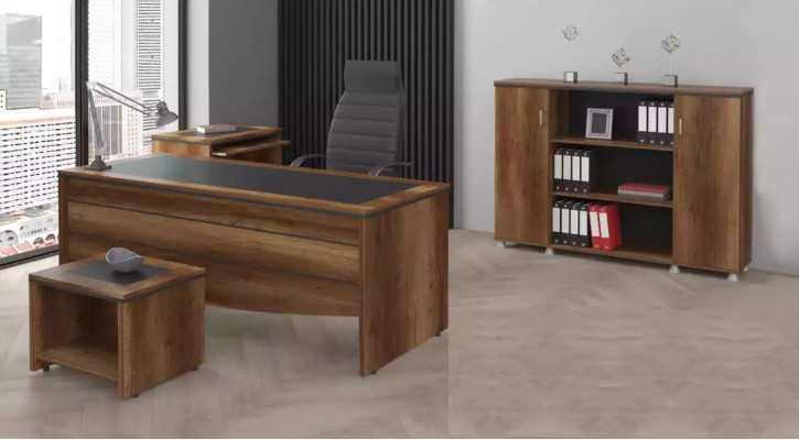 Luxury office furniture desk work table study room set 4 pieces