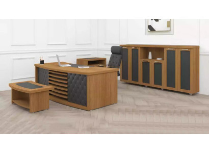 Design Office Set Luxury Wood Furniture Desk Wardrobe Furnishings 4pcs