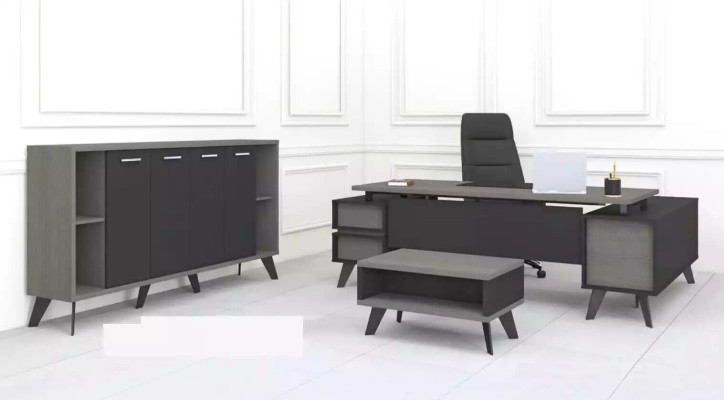 Study room Office Furniture Desk Coffee table Filing cabinet 3-piece set