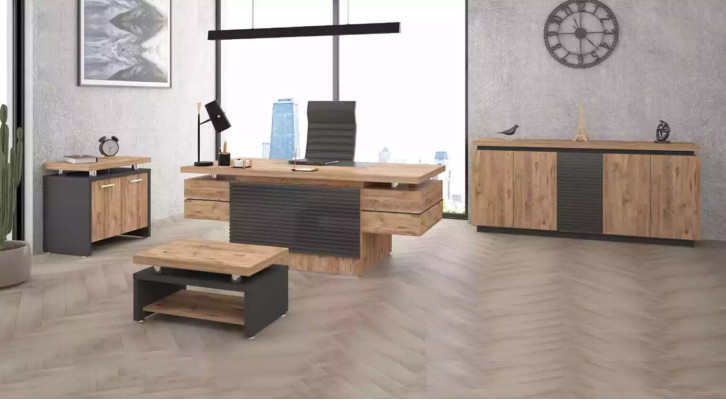 Luxury Office Suite Study room Furniture Desks Wardrobe 4pcs