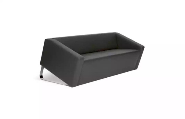 Stylish sofa office three-seater textile couch living room furniture