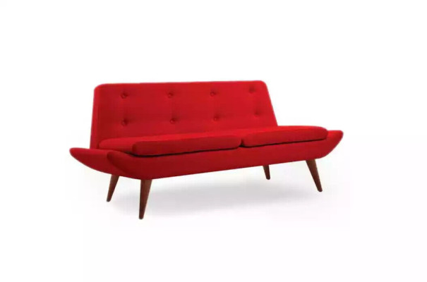 Red Two-seater Study room furniture Designer Luxury Upholstered Sofa Furniture