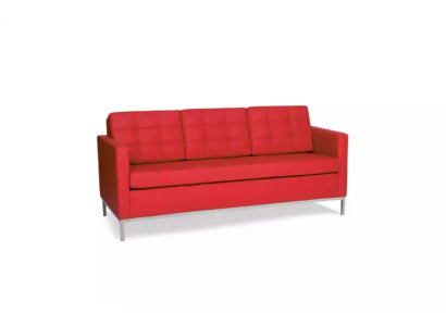 Red Three Seater Modern Luxury Couch Upholstered Seater Textile Sofas Style