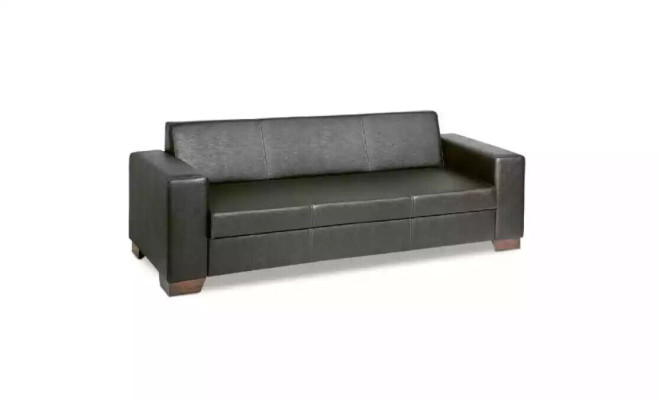 Black Office Three Seater Study room Sofa Luxury Couch Upholstered furniture