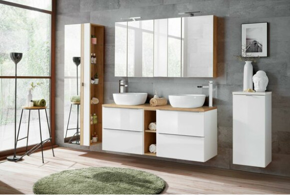 Design Bathroom Furniture Bathroom 8 pcs. Set Suite Wardrobe Deco Washbasin