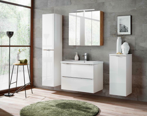 Design Bathroom Furniture Bathroom 4 pcs. Set Deco Suite Wardrobe Washbasin