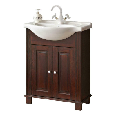 Brown Washbasin Base Cabinet High Quality Washbasin Bathroom Furniture 65cm