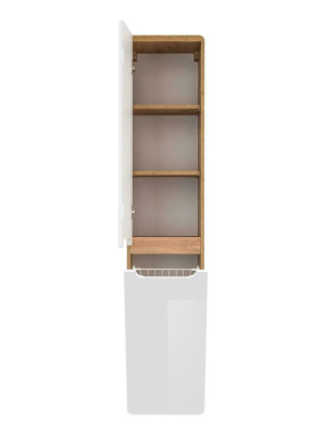 Wall cupboard Bathroom cabinet tall cabinet hanging with laundry basket