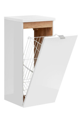 Universal Wall Cupboard Wardrobe Decorative Bathroom Furniture with a Laundry Basket