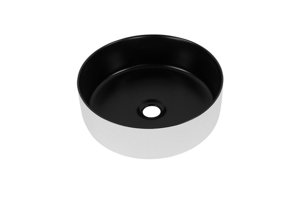 Round Round Basin Attachment Washbasin Black White Basin