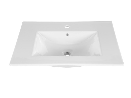 Deko Ceramics Washbasin Washbasin Countertop washbasin White Washbasin