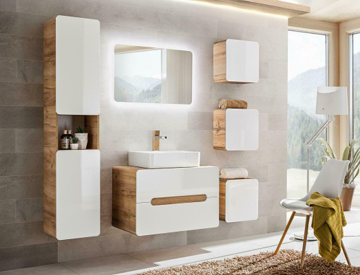 Design Bathroom Furniture Bathroom 6pcs. Set Suite Wardrobe Deco Washbasin