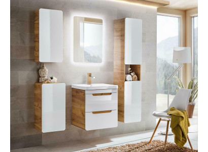 Design bathroom bathroom furniture 5 pieces. Set Suite Wardrobe Washbasin
