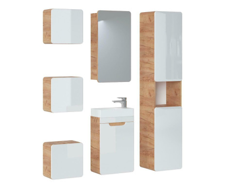 Design Bathroom Furniture Bathroom 6pcs. Set Suite Wardrobe Washbasin