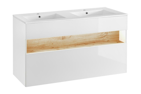 Double Washbasin Washbasin base cabinet with Washbasin basin