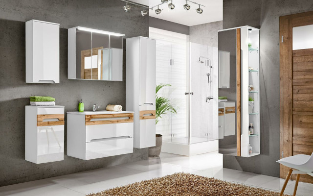 Design Bathroom Furniture Bathroom 6 pcs. Set Suite Decorative Wardrobe Washbasin