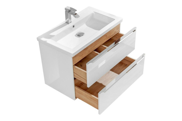 Bathroom furniture set 80cm Washbasin with base cabinet Washbasin drawer Wall cupboard