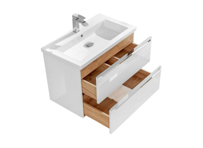 Bathroom furniture set 80cm Washbasin with base cabinet Washbasin drawer Wall cupboard