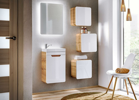 Design Bathroom Furniture Bathroom 5pcs. Set Wardrobe Wash Basin