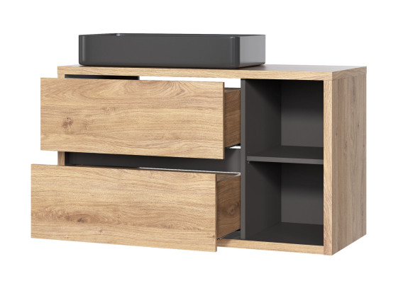 Washbasin base cabinet with Washbasin hanging 100 cm bathroom cabinet