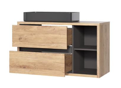 Washbasin base cabinet with Washbasin hanging 100 cm bathroom cabinet