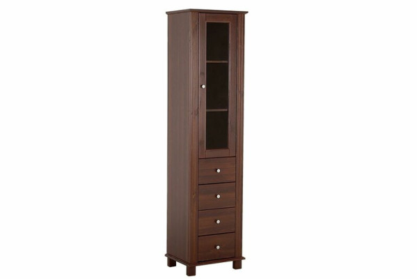 High-quality Bathroom Wardrobe Tall Cabinet Decorative Wood Bathroom Furniture Luxury