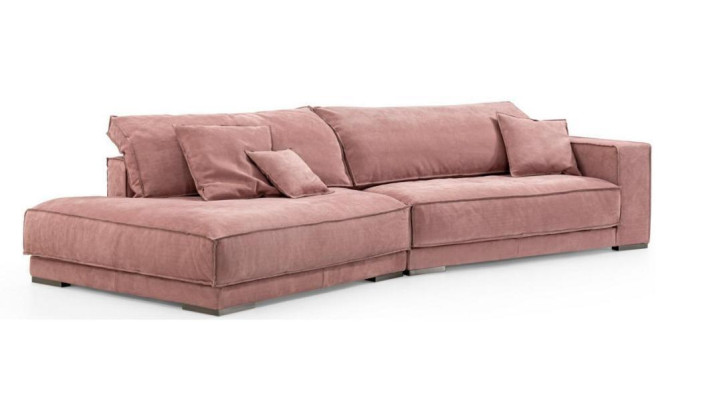 Pink Big Sofa Couch xxl Fabric Couch Living room Couches 3-Seater Furniture