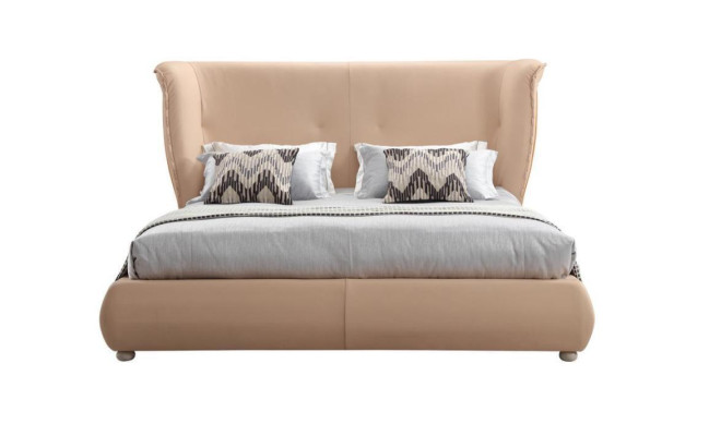 Beige Bed Bedroom Beds Double Beds Wood Furniture Leather Beds