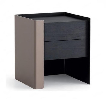 Black Bedside table Designer Night Console Bedroom Wood Furniture new
