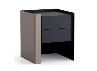 Black Bedside table Designer Night Console Bedroom Wood Furniture new
