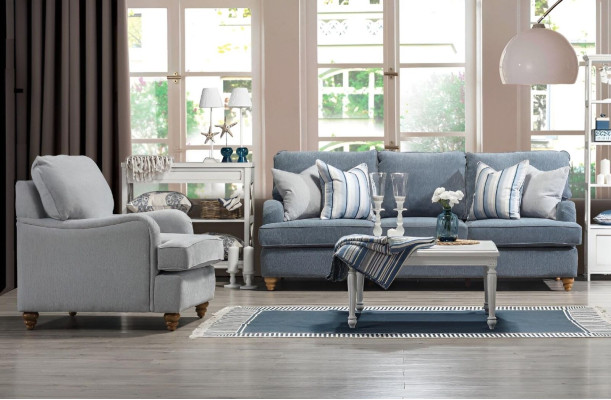 Sofa set 2-piece Living room Furnishings three-seater sofa luxury armchair new