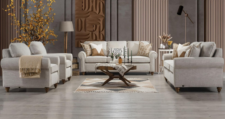 Living room Sofa set Modern Design Furniture 2x Sofa three seats 2x Armchair