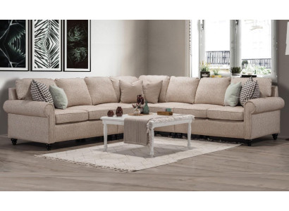 Modern Living room Corner sofa -L-shape Design Beige Furniture Luxury Sofa Furnishings