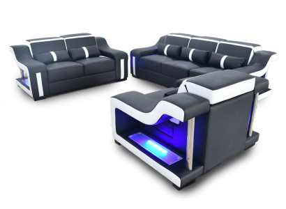 Sofa set 3+2+1 Seater Set Design Sofa Upholstery Couches Illuminated Couch
