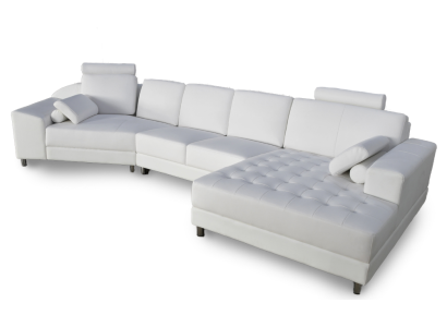 Luxury Corner sofa L-shape White Upholstery Furniture Seat Living room Corner Sofa new