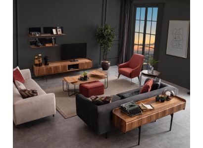 Large Living room Luxury Couch Suite Three Seater Armchair Coffee table 3+3+1