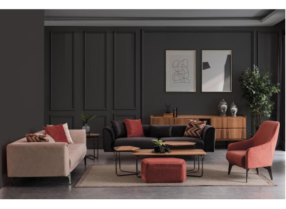 Modern Seating group Luxury Sofas Three Seater Armchair 3+3+1 Set Living room