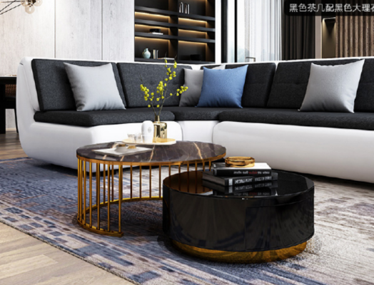 Modern Coffee table Furnishings Living room Furniture Black Tables