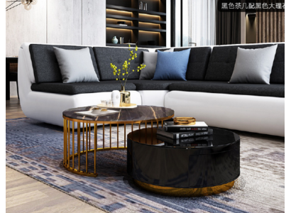 Modern Coffee table Furnishings Living room Furniture Black Tables