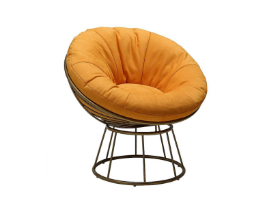 Armchair Club Lounge Designer Upholstery 1 Seater Relax Single Seater Orange