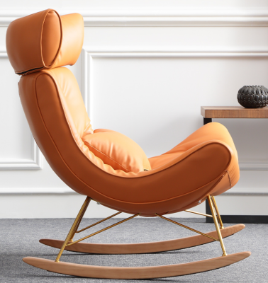 Design Sofa Armchair Couch Upholstery Luxury Imitation leather 1 Seater new Orange