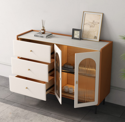 Modern Wood Chest of drawers White Sideboard Low Boards Living room cabinet new