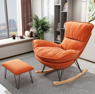 Armchair Design Relax Orange Textile Living room Upholstery Luxury Single Seater