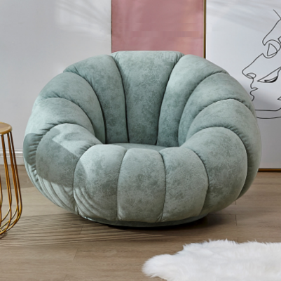 Designer Armchair 1 Seater Gray Textile Luxury Lougne Sofa Single Seater new