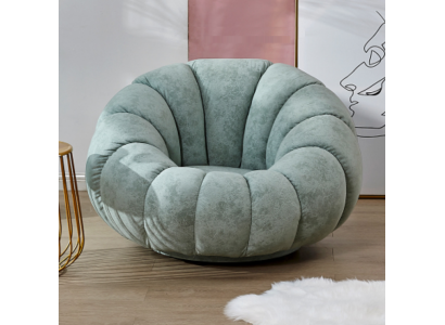 Designer Armchair 1 Seater Gray Textile Luxury Lougne Sofa Single Seater new